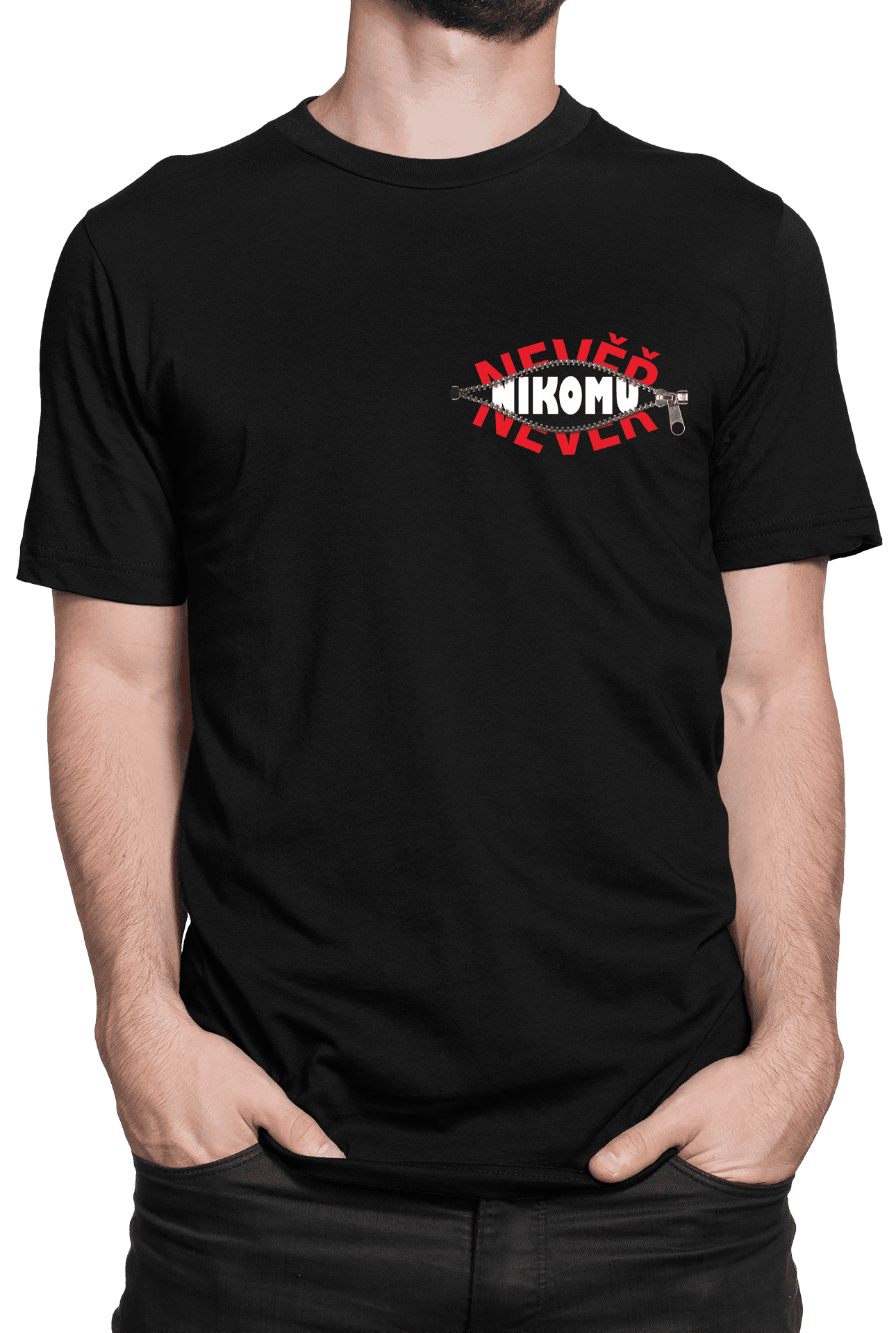 never nikomu cerne triko