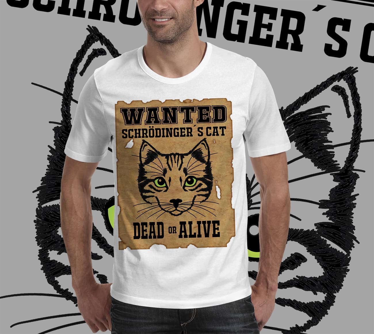 Tričko s potiskem Schrödinger´s cat