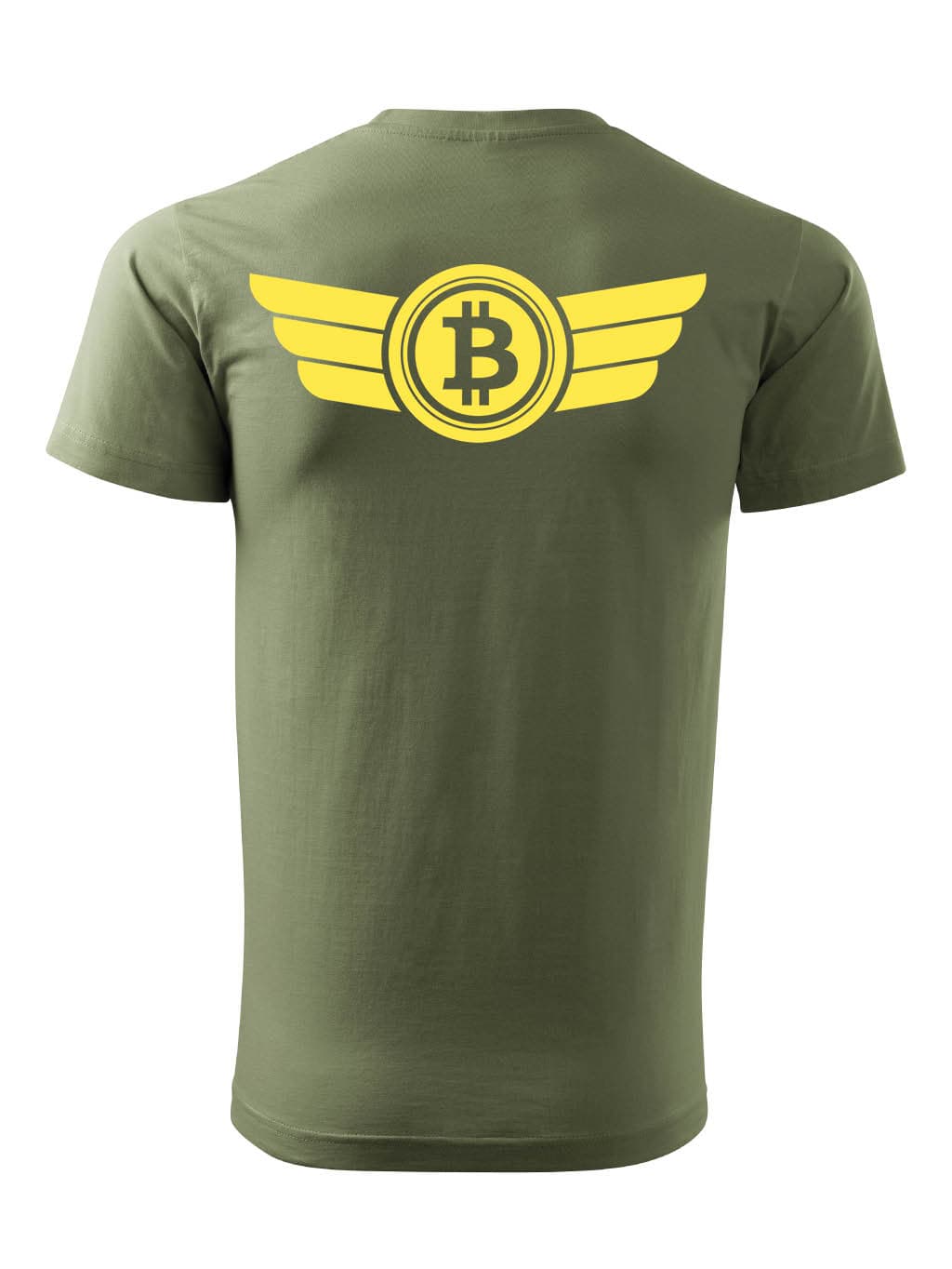 Tričko s potiskem Bitcoin Logo Wings