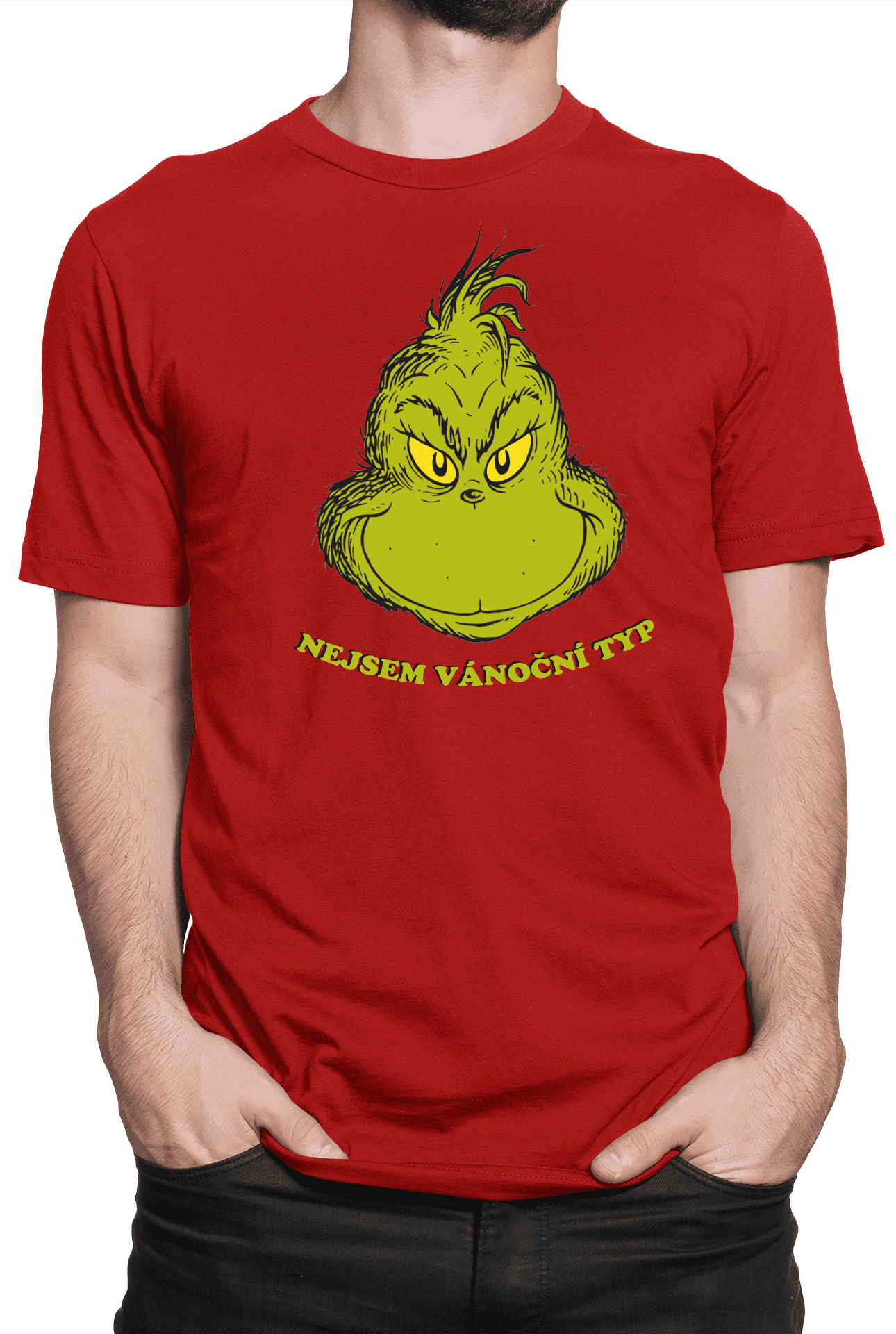 Vánoční tričko Nejsem vánoční typ Grinch