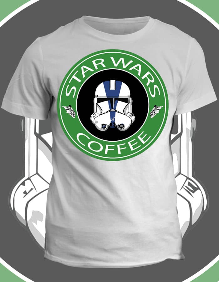 Tričko s potiskem Star Wars Coffee