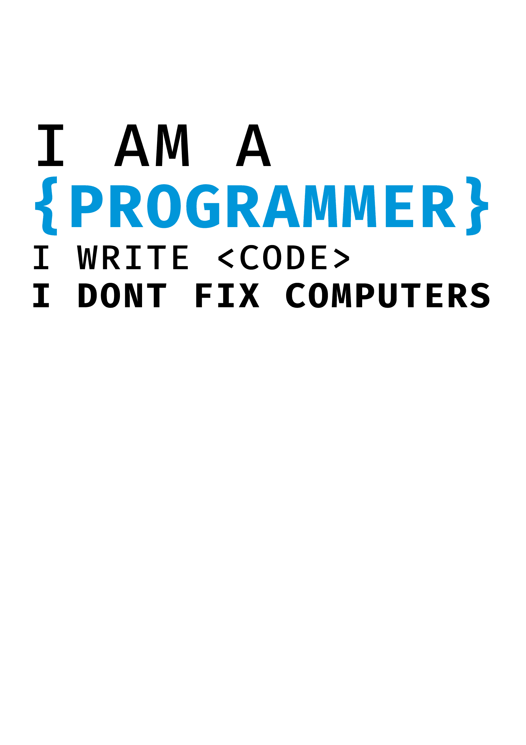 I AM PROGRAMMER black