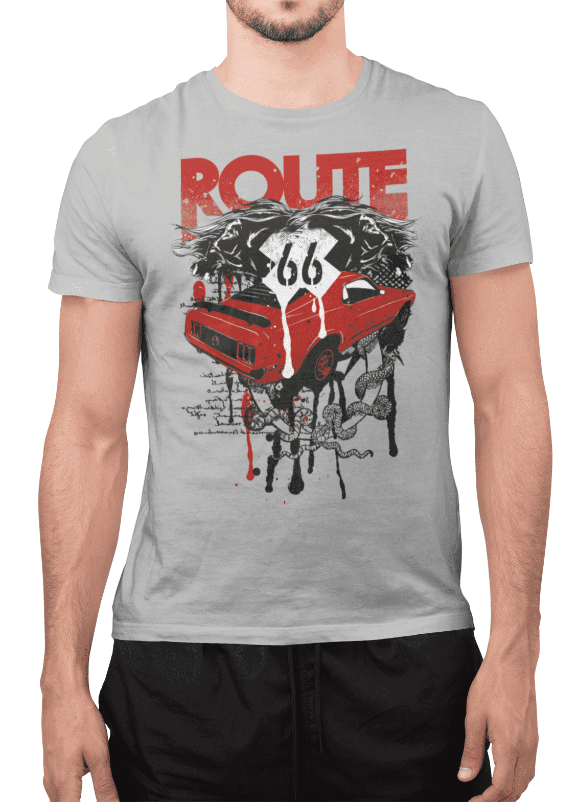 Tričko s potiskem Route 66