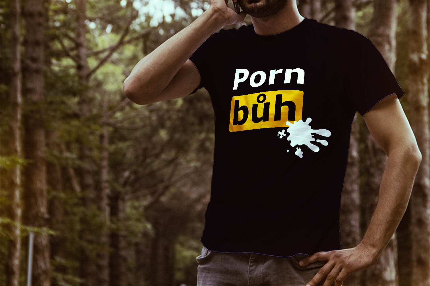 Tričko s potiskem Porn Bůh