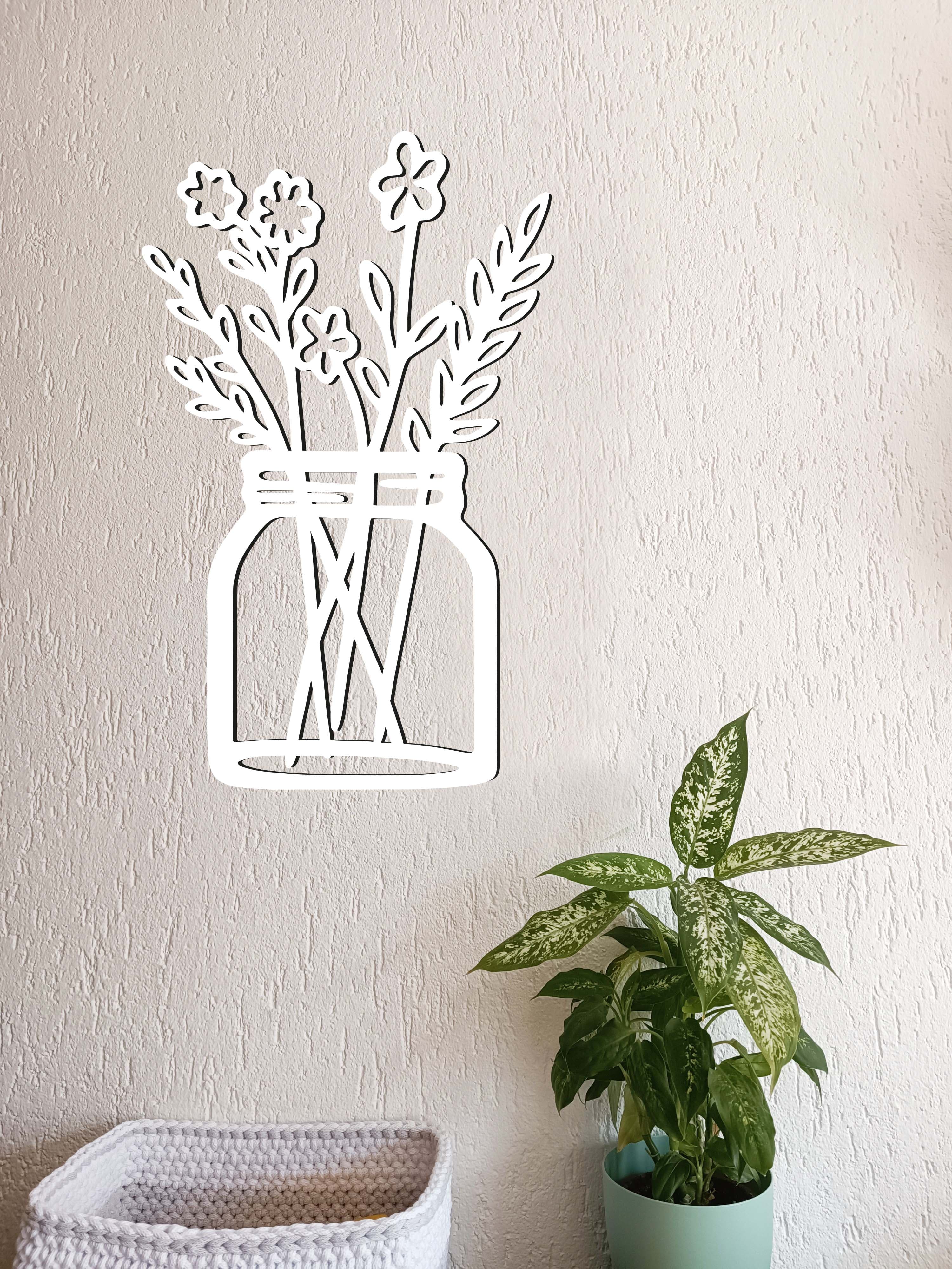 Dřevěný obraz - KVĚTINA