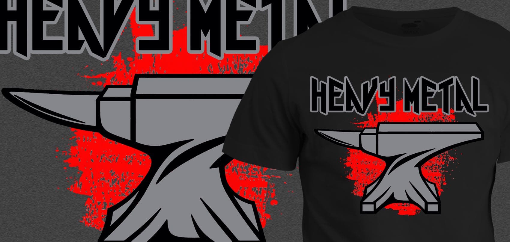 Tričko s potiskem Heavy Metal