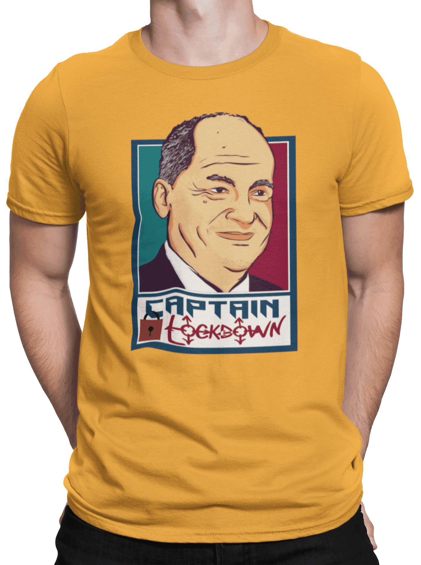 Tričko s potiskem Captain Lockdown
