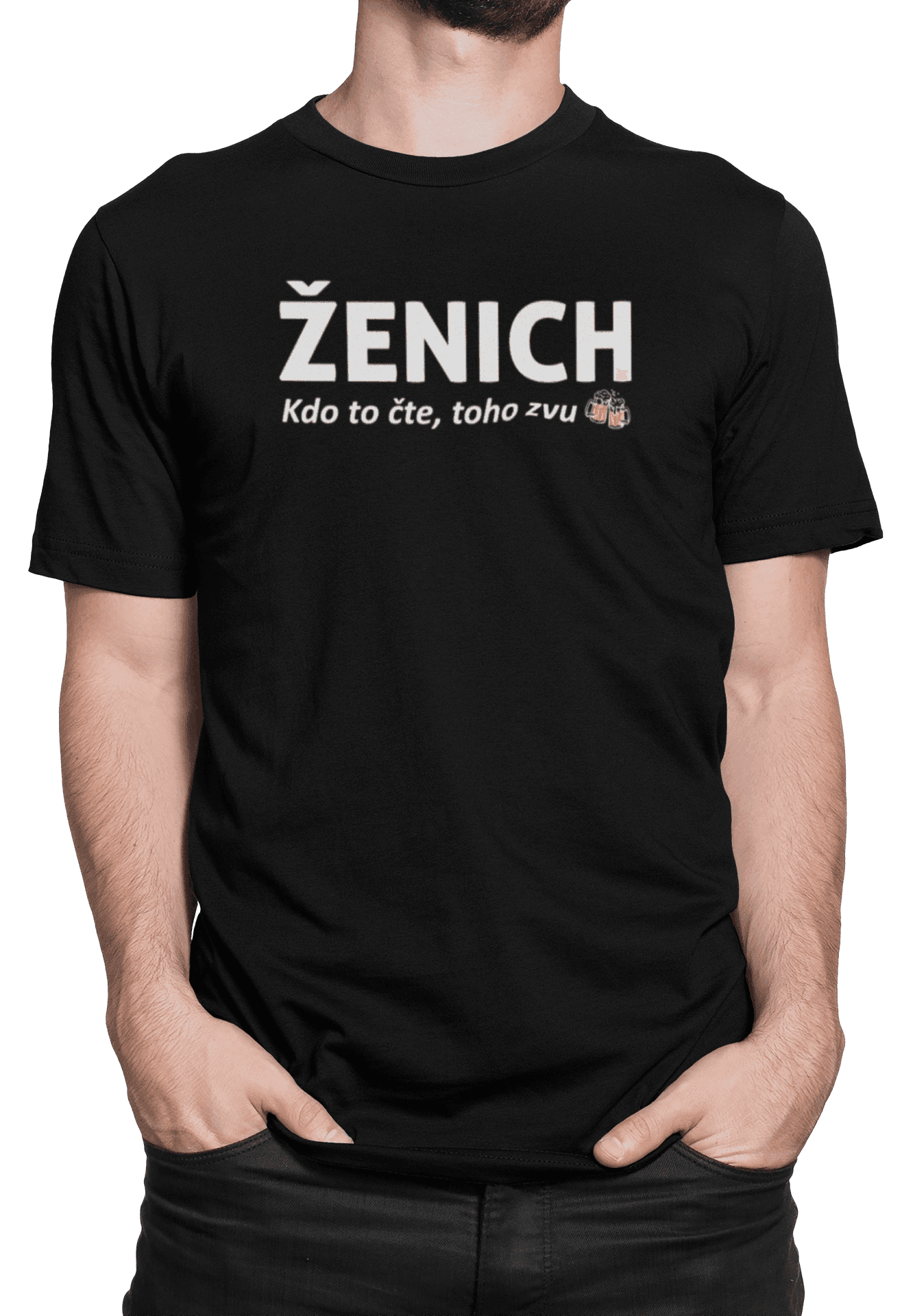 Tričko s potiskem Kdo to čte, toho zvu Ženich