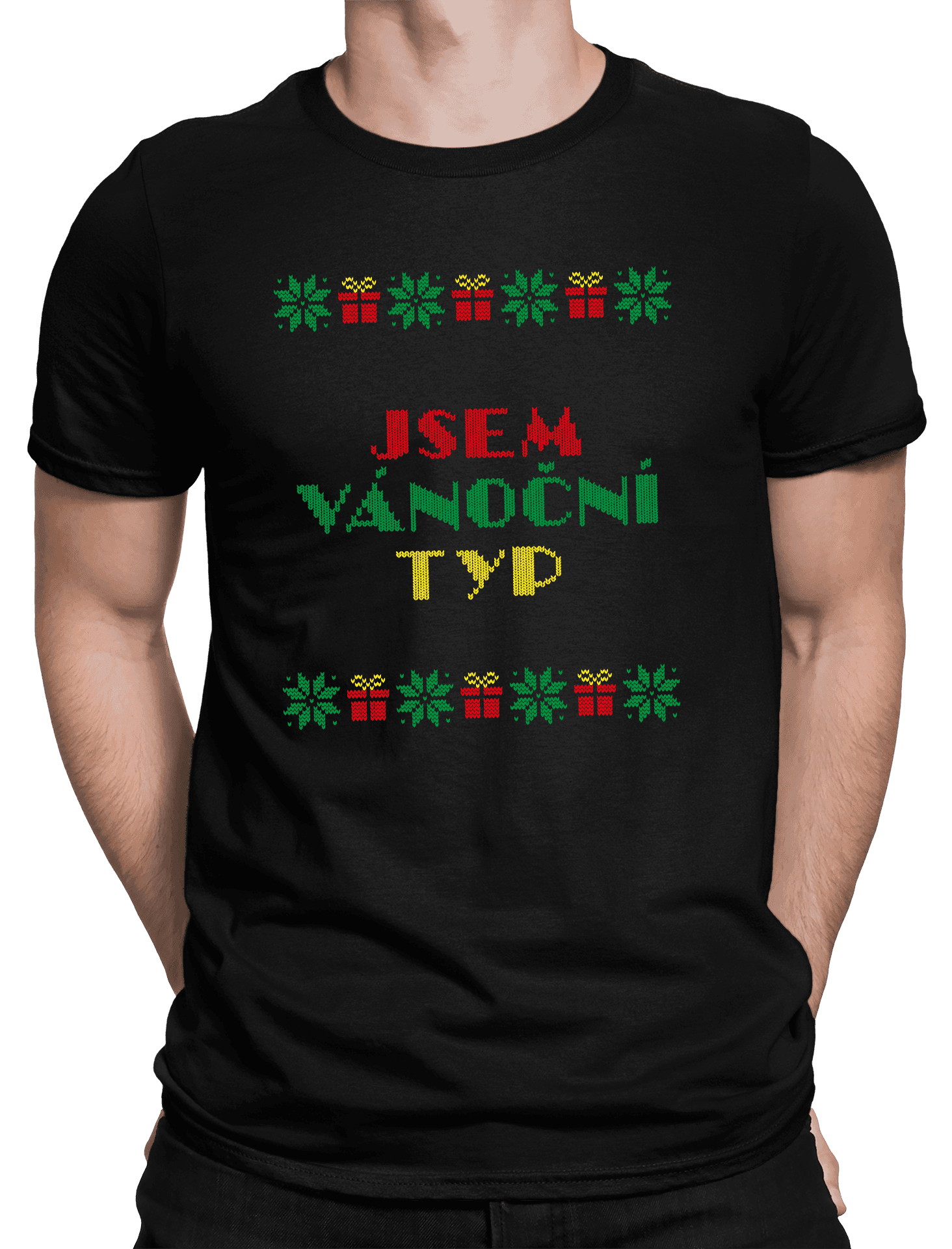 kyticky darecky vanocni typ cerne triko min