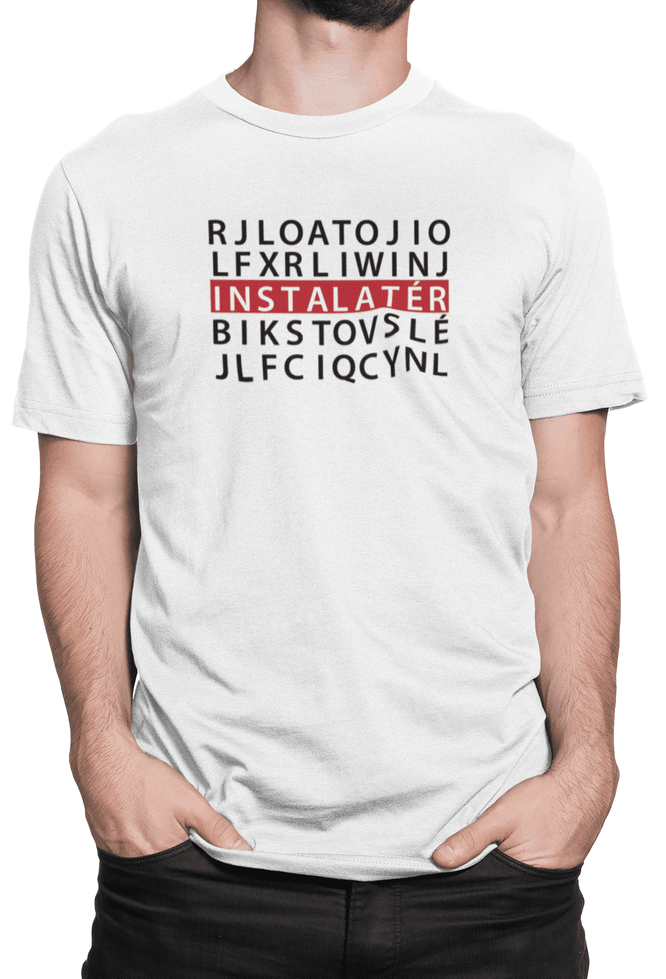 Tričko s potiskem Instalatér křížovka