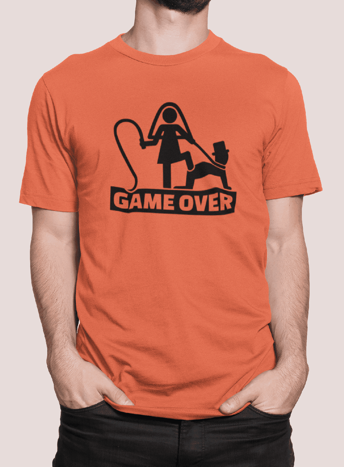Tričko s potiskem Game Over Slave